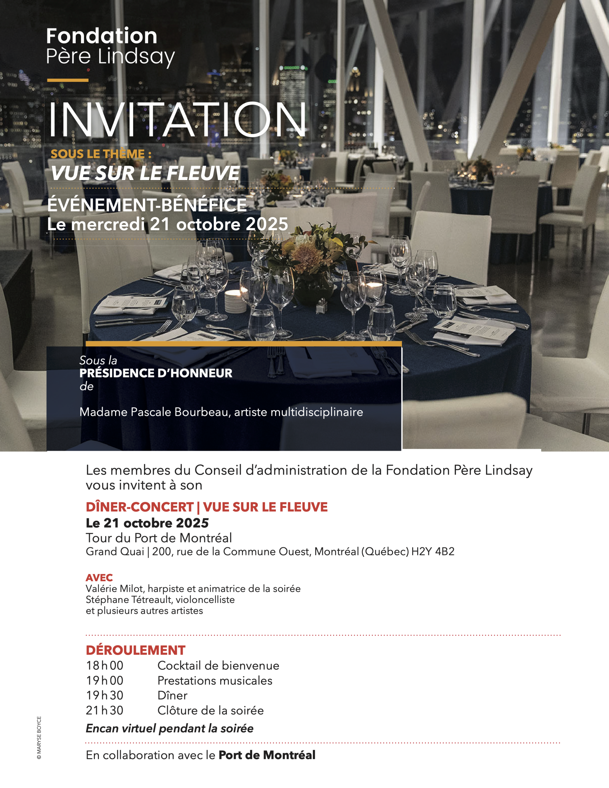 invitation - Vue sur le fleuve